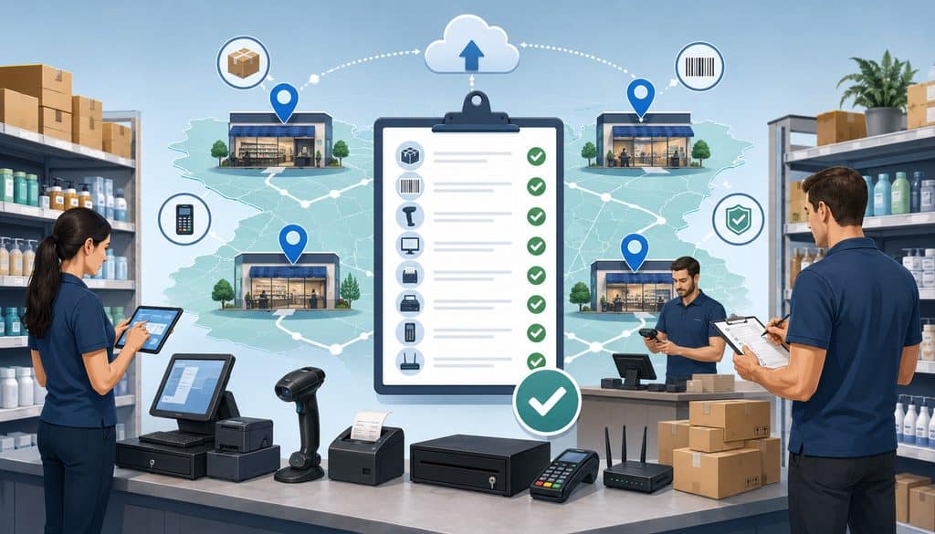 Multi-location inventory checklist for POS cutover preparation