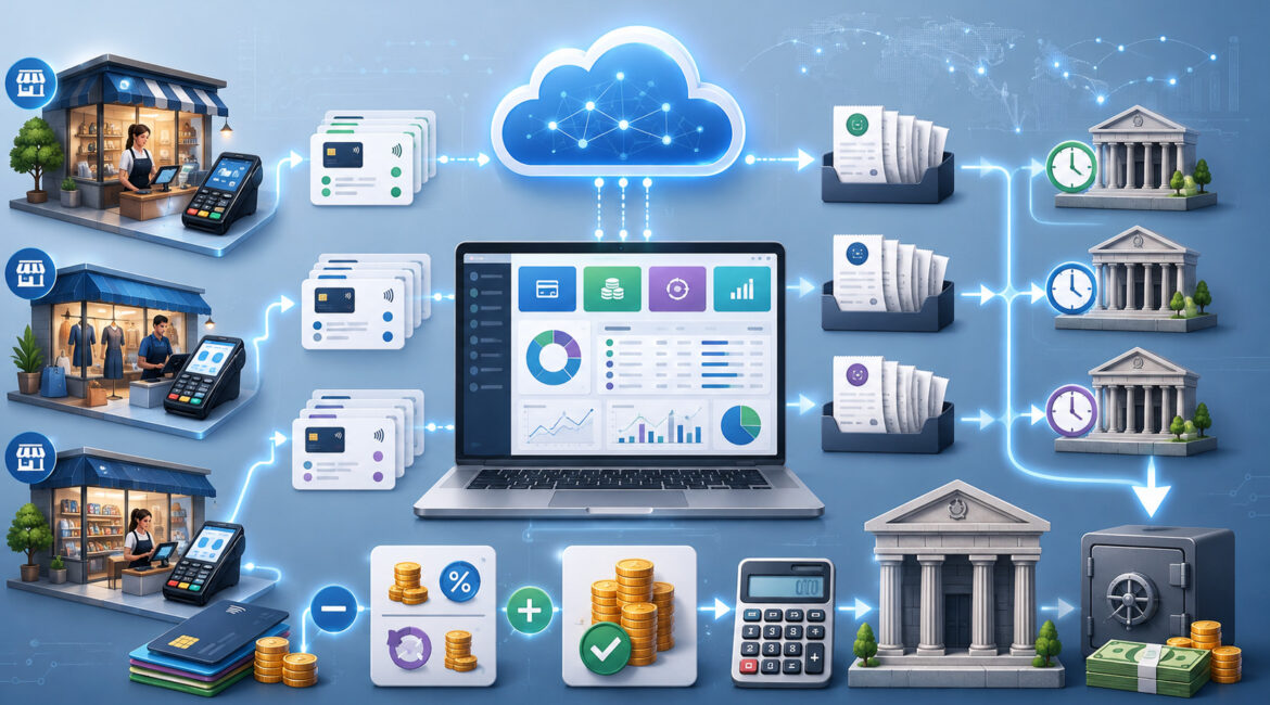 Cloud POS deposit reconciliation across multiple locations